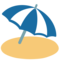 Umbrella on Ground emoji on Google